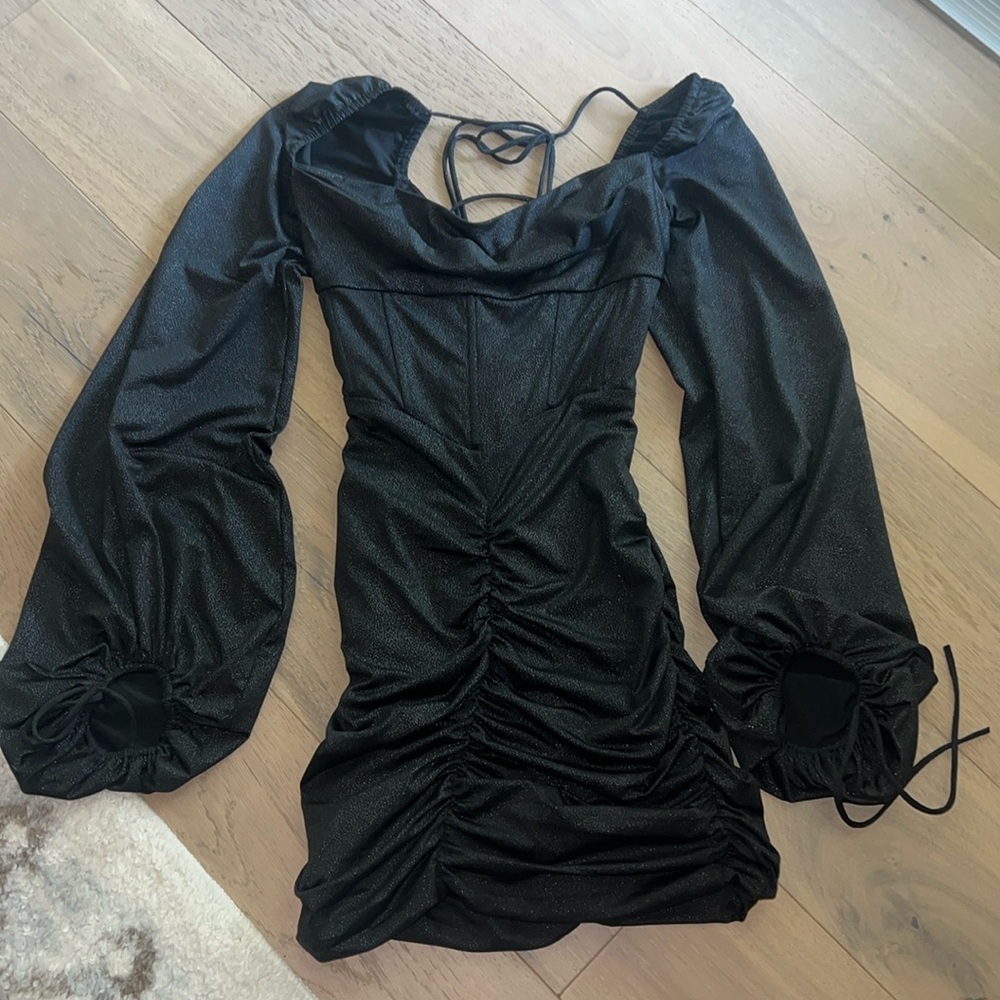 Black sparkle Lucy In The Sky mini dress. SIZE Small
